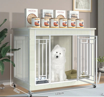 Heavy Duty Large Dogs Cage High Strength Steel Wood Easy To Install Dog Crate Pet Dog Kennel