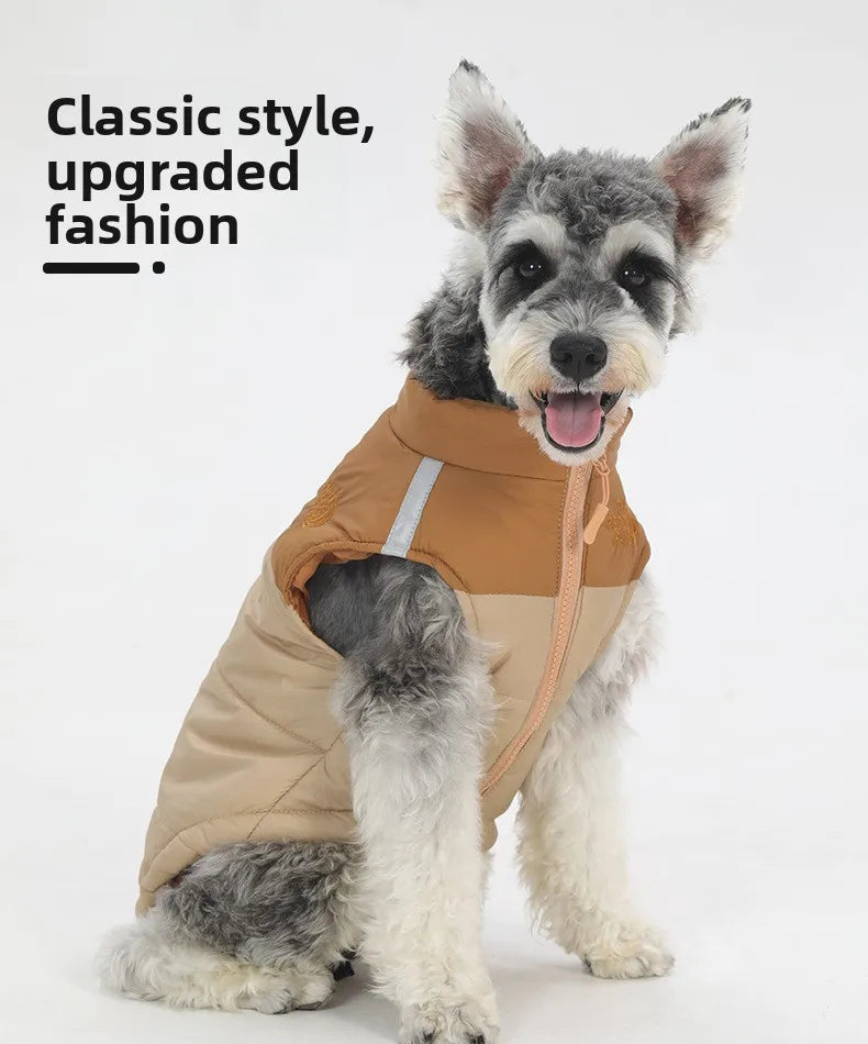 Autumn And Winter Waterproof Reflective Small Medium Large Dog Cotton Clothes Can Be Pulled Dog Clothes Pet Clothing
