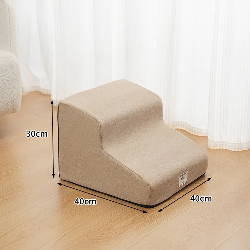 the DOGGY STAIRCASE - Non-Slip Pet Dog/Cat Ramp, Ladder Memory Foam Sponge, Older Dogs Sofa Removable and Washable Training Pet Ramp Stairs, Pet Supplies