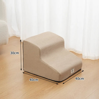 the DOGGY STAIRCASE - Non-Slip Pet Dog/Cat Ramp, Ladder Memory Foam Sponge, Older Dogs Sofa Removable and Washable Training Pet Ramp Stairs, Pet Supplies