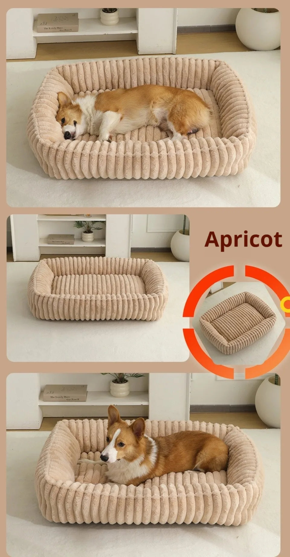 Pet Cat Dog Bed Square Plush Cat Mat Pet Cushion Winter Thickened Orthopedic Pet Mat Soft And Comfortable Cat Bed Pets Supplies