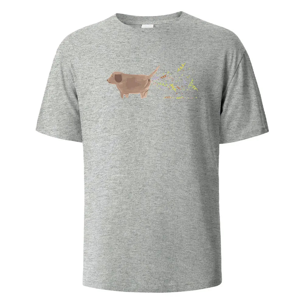 the BIRTHDAY DOG FART - Birthday Dog Print T-Shirt, 100% Cotton Summer Tees for Men/Women, Oversize Casual Tops