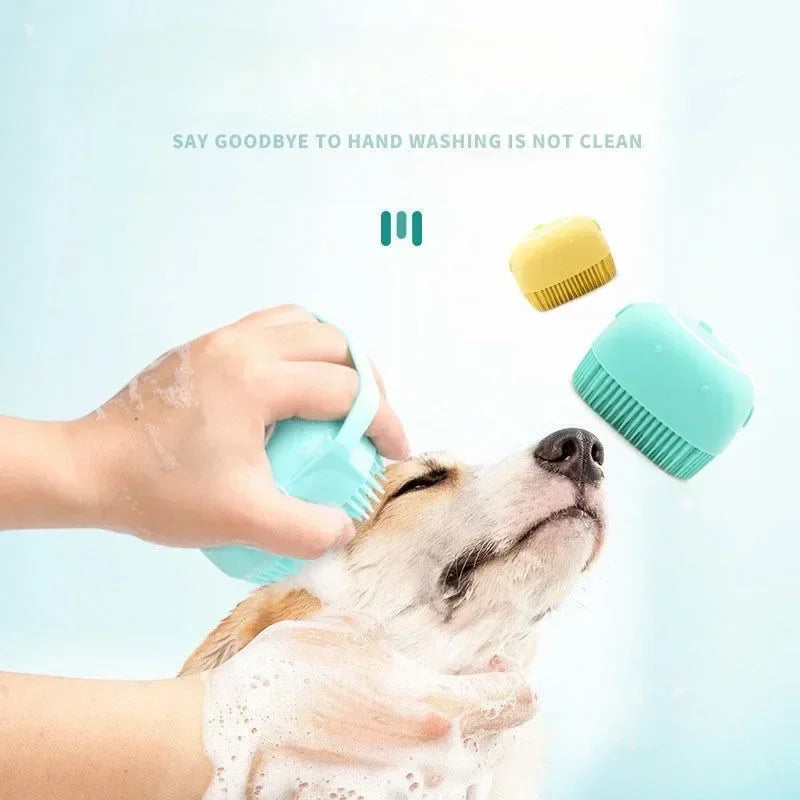 Silica Gel Dog Paws Cleaner Grooming Bathroom Puppy Sprayer Bathtub for Dogs Soft Pet Accessories Brush Safety Multifunction