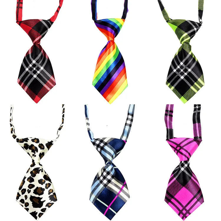 10pcs/Lot Pet Cat Dog Solid Color Multicolor Tie Fashion Grooming Dog Accessories Adjustable Puppy Tie Pet Bowtie Supplies