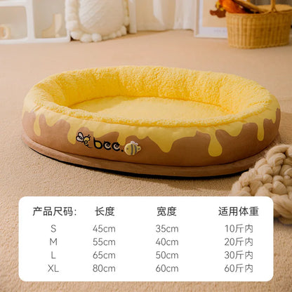 Customized dog kennel  all-season washable  winter warm dog bed and mat  cat nest and mat  pet nest supplies grey cow color