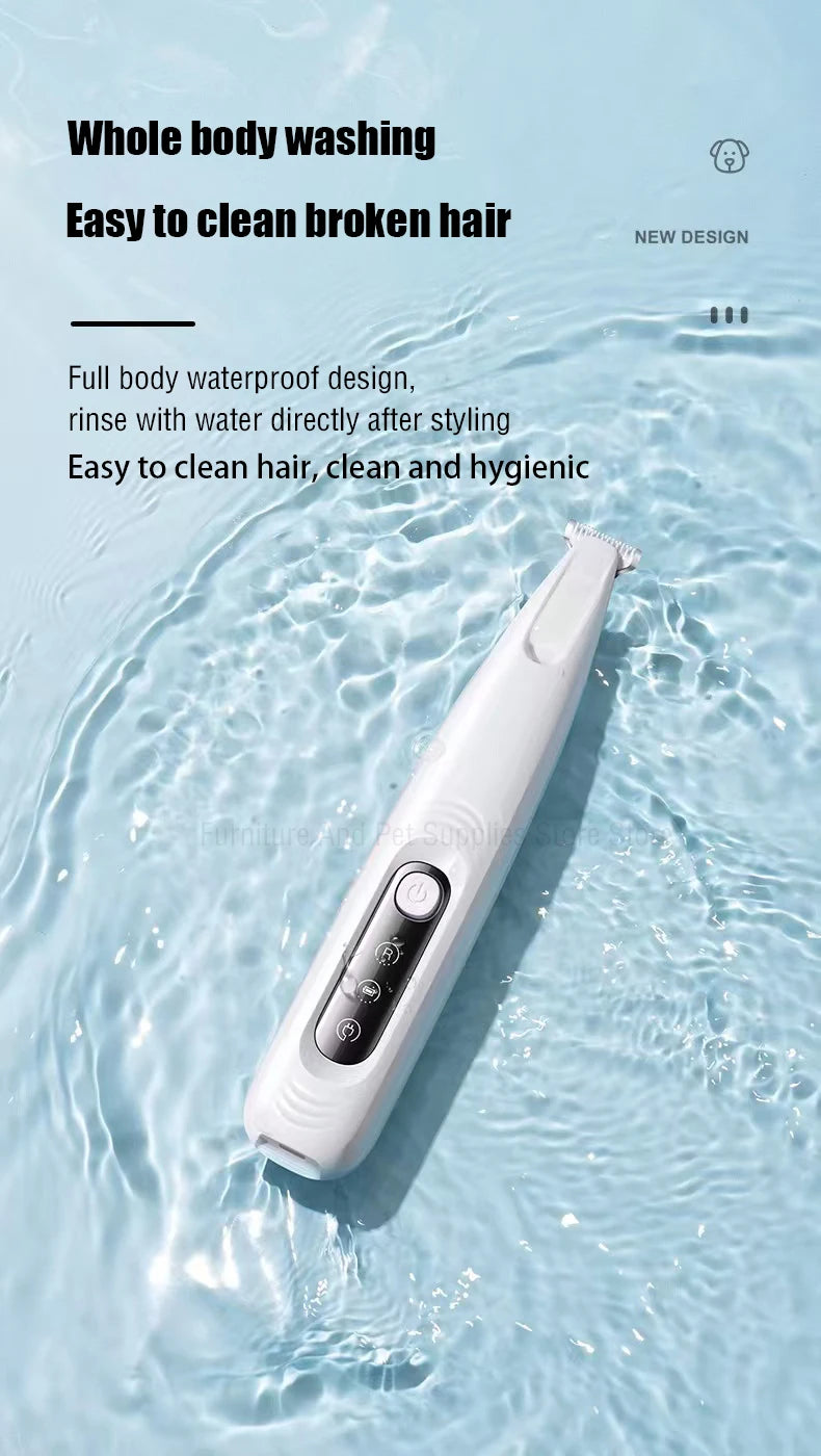 the LED HYDROTRIM PRO - New Dog Paw Trimmer with LED Light, Fully Waterproof Pet Hair Trimmer with LED Display, Dog Clippers for Grooming, 18mm Widen Blade