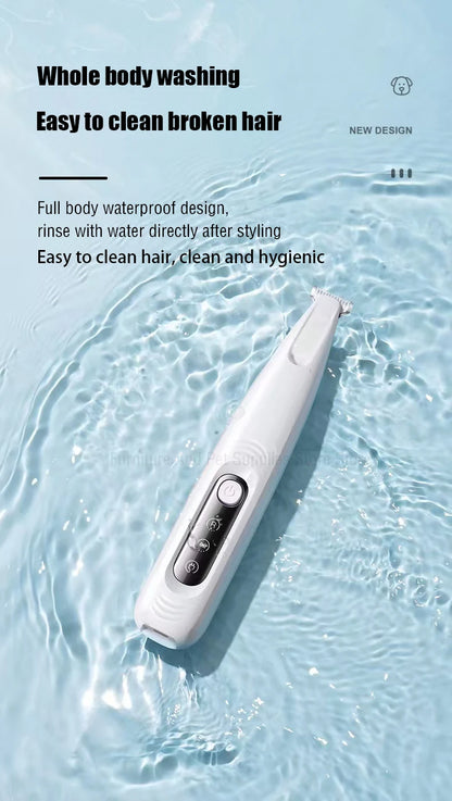 the LED HYDROTRIM PRO - New Dog Paw Trimmer with LED Light, Fully Waterproof Pet Hair Trimmer with LED Display, Dog Clippers for Grooming, 18mm Widen Blade