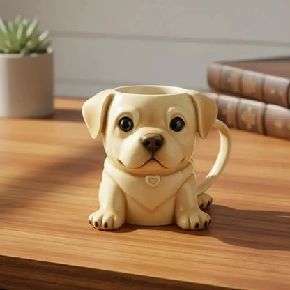 Ceramic Mug Large Capacity French Bulldog Shape Coffee Cup Handcrafted Microwave-safe Coffee Cup Reusable Kitchen Drink Mug