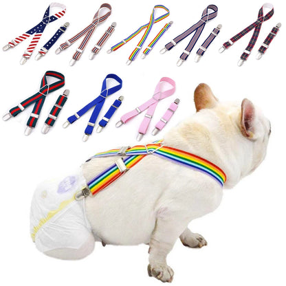 Elastic Dog Suspenders Diaper Keeper Suspenders for Small Medium Large Dog Clothes Female Dog Diapers Pants Skirts Belly Bands