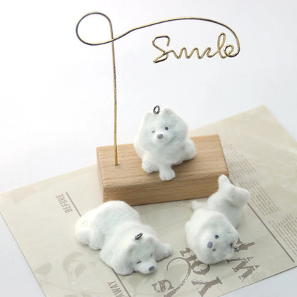 21Pcs 3D Flocking Resin Charms Cartoon Animal Dog Pendants for Necklaces Bracelets Keychain Making DIY Jewelry Accessories