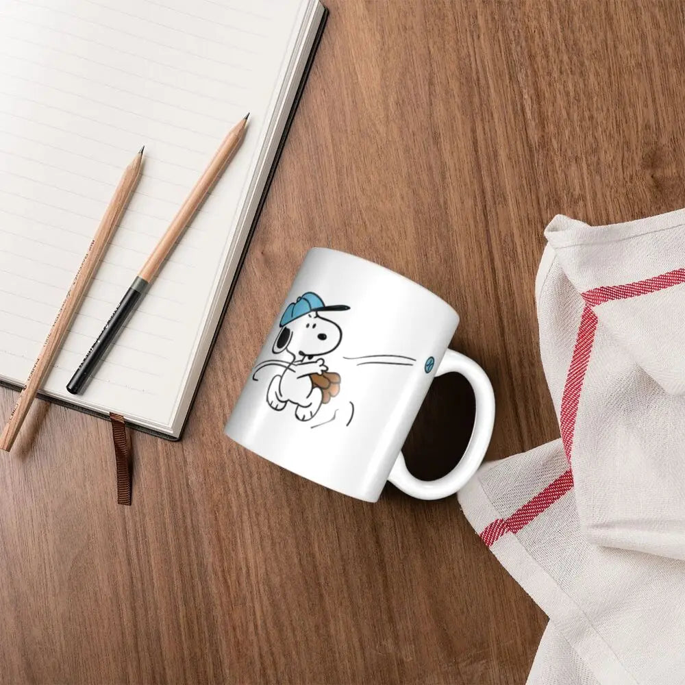 Manga Snoopy Woodstock Cartoon Dog Coffee Mug DIY Customized Ceramic Tea Milk Mug