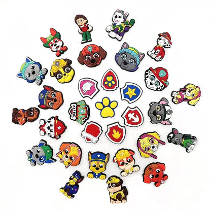 31Pcs/Set Paw Patrol Series Shoe Charms for Cave Shoes Decorations Accessories for Sandals Decorate Boy Girls Birthday Gifts