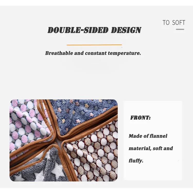 Soft And Fluffy Pet Dog Blanket Cute Star Printing Pet Mat Warm Breathable Skin Friendly Cats And Dogs Bed Blanket Pet Supplies