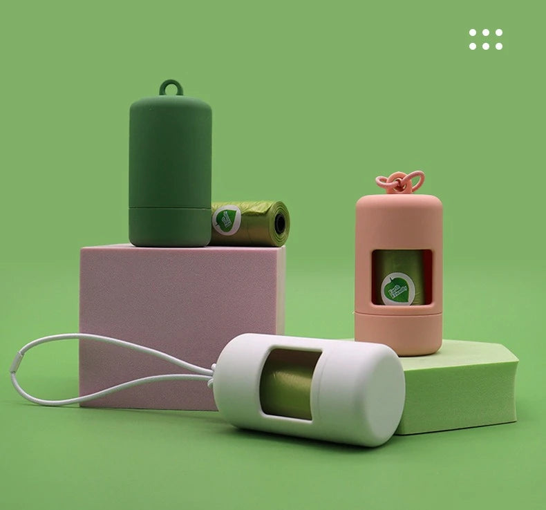 the ECOPAW BAG KIT - 1 Set Pet Waste Bag Dispenser with Degradable Poop Bags for Dog/Cat Litter Clean Up, Outdoor Walking Daily Essential