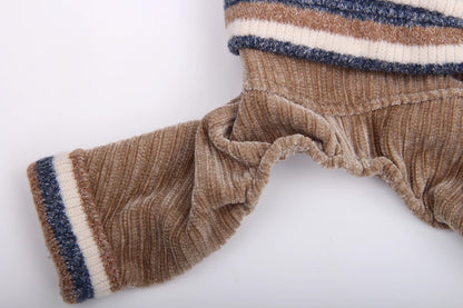 Boy Dog Cat Jumpsuit Rompers Striped Design Pet Puppy Coat Jacket Autumn Ouffit