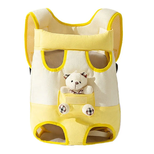 Portable Pet Chest Bag Breathable Four Feet Dog Double Shoulder Bag Comfortable Adjustable Shoulder Strap Cat Backpack