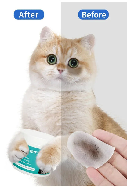 the TEAR WIPES - Pet Cleaning Products Eye Wipes to Remove Tear Marks, Cleaning Wet Tissues, Cat/Dog Wiping Eyes Removing Tear Marks and Cleaning Pet