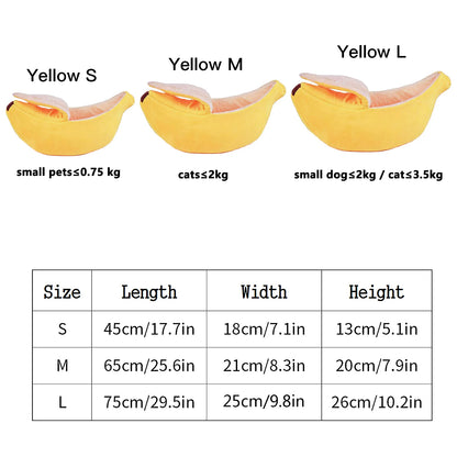 Creative Banana Cat Bed House Funny Cute Cozy Cat Mat Beds Warm Durable Portable Pet Basket Kennel Dog Cat Cushion