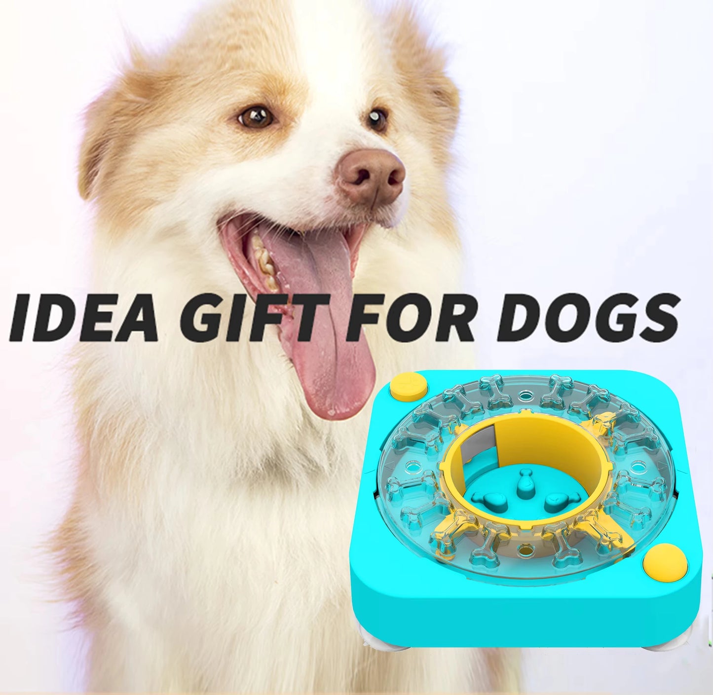 3in1 Interactive Dog Puzzle Toys - Fun Slow Feeder Brain Education Treat Puzzles with IQ Squeak Design - Educational Dog Toys