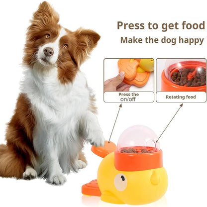 1PCS 2In1 Dog Cat Interactive  Treat Puzzle Toy  Slow Feeder Duck Shape  IQ Training Aid For Small Medium Pets Reduces Bloating