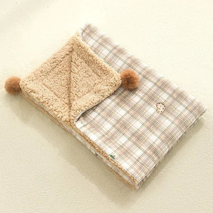 2pcs/set New Style Pet Sleeping Pad Winter Dog Blanket Cat Cushion Universal Comfortable Dog Quilt with Pillow Pet Supplies