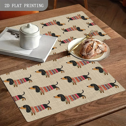 Dachshund Dog Tribe Restaurant Kitchen Table Placemats Coasters Coffee Coasters Home Decor