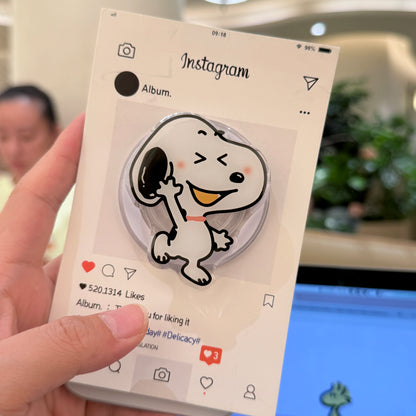 Cute Puppy For Snoopy Suction Magnet Smartphone Magnetic Mobile Phone Holder Samsung For Z Flip 7 Magnetic Phone Stand Practical