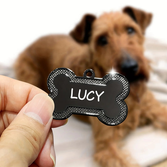 the FOREVERFIND PET ID TAG - Personalized Dog ID Tags for Pets, Customized Engraved Dog Name Tags, ID Tags, Alloy Pendant Tag for Dog Collars/Cat Collar