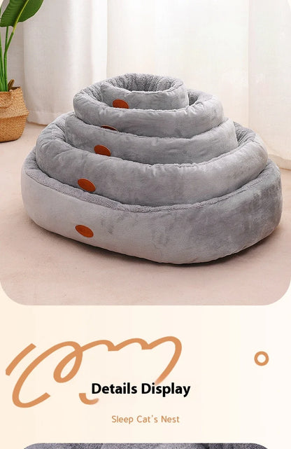 House Winter Warm Thickened Oval House All-Season Pet House Winter Small Dog House