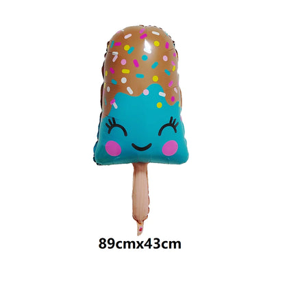 7 Piece Set Donut Ice Cream Five-Pointed Star Aluminum Mold Candy Confetti Balloon Baby Shower Girl Birthday Party Decoration