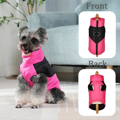 Cozy Puppy Clothes Winter Windproof Jacket Coat Warm Solid Pet Zipper Costumes For Small Medium Dogs Cats French bulldog Outfits