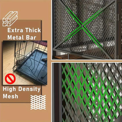 Wrought Iron Dog Cage Pet Villa Kennel Kennel Large, Medium And Small Dog Storage Table Furniture Dog Cage