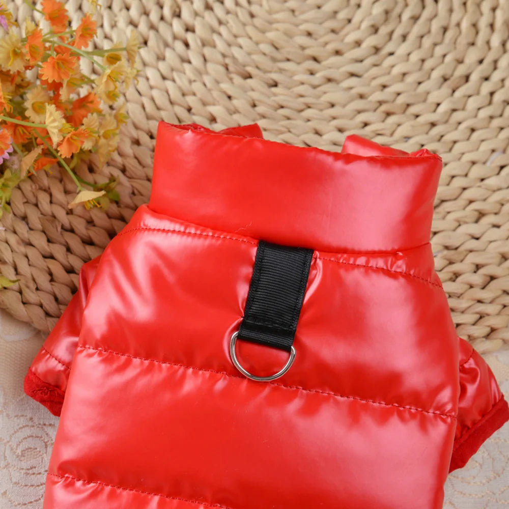 Winter Dog Down Jackets Clothes Thick Warm Puppy Dog Costume Coat Leather Pet Clothes Windproof for Small Medium Dogs Chihuahua