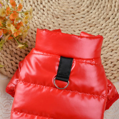 Winter Dog Down Jackets Clothes Thick Warm Puppy Dog Costume Coat Leather Pet Clothes Windproof for Small Medium Dogs Chihuahua