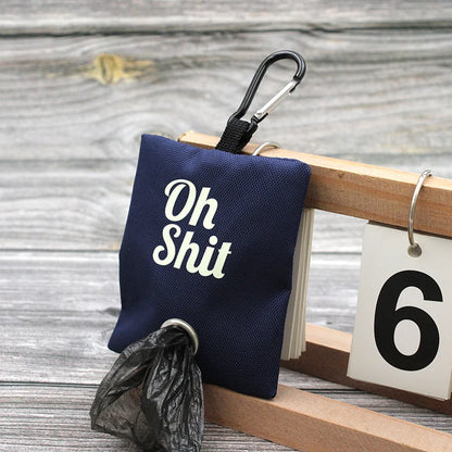 the FUNNY POOP BAG - Pet Supplies, Canvas Garbage Bags Poop Bag Dispenser, Portable Dog Poop Waste Bag Holder, Outdoor Puppy/Cat Pick Up Organizer