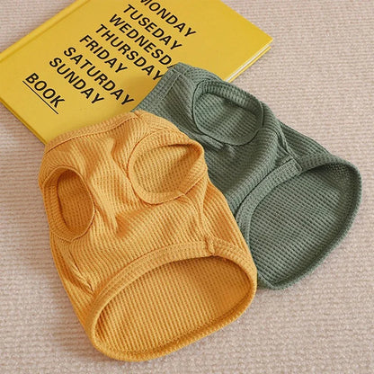 Dog Vest Pet Cat Clothing Four Colors Of Polyester Fabric Breathable Sweat Resistant Easy To Clean Fun Viewing