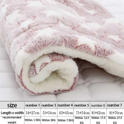 Soft Flannel Thickening Pet Soft Fleece Pad Pet Blanket Mattress Puppy Cat Sofa Mat Home Carpet Warm Sleep Set Dog Bed