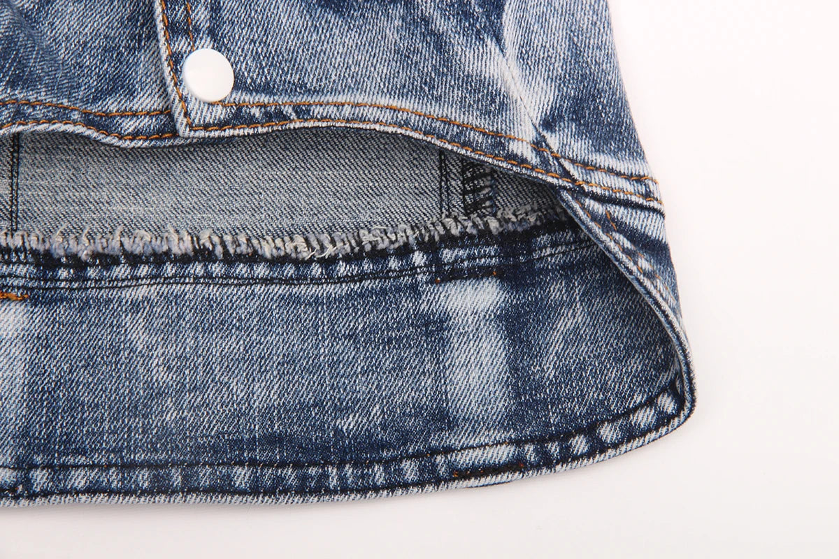 Dogs and Cats Jeans Coat Jacket Towable Denim Vest Cat Puppy Spring/Autumn Clothes Apparel