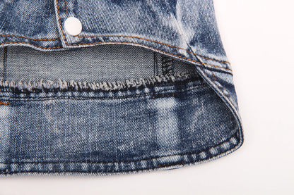 Dogs and Cats Jeans Coat Jacket Towable Denim Vest Cat Puppy Spring/Autumn Clothes Apparel