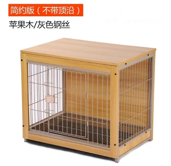 Wholesale Decorative Crates Wooden Stainless Steel Heavy Duty Pet Cage Furniture Dog Kennels Stackable Dog Cages