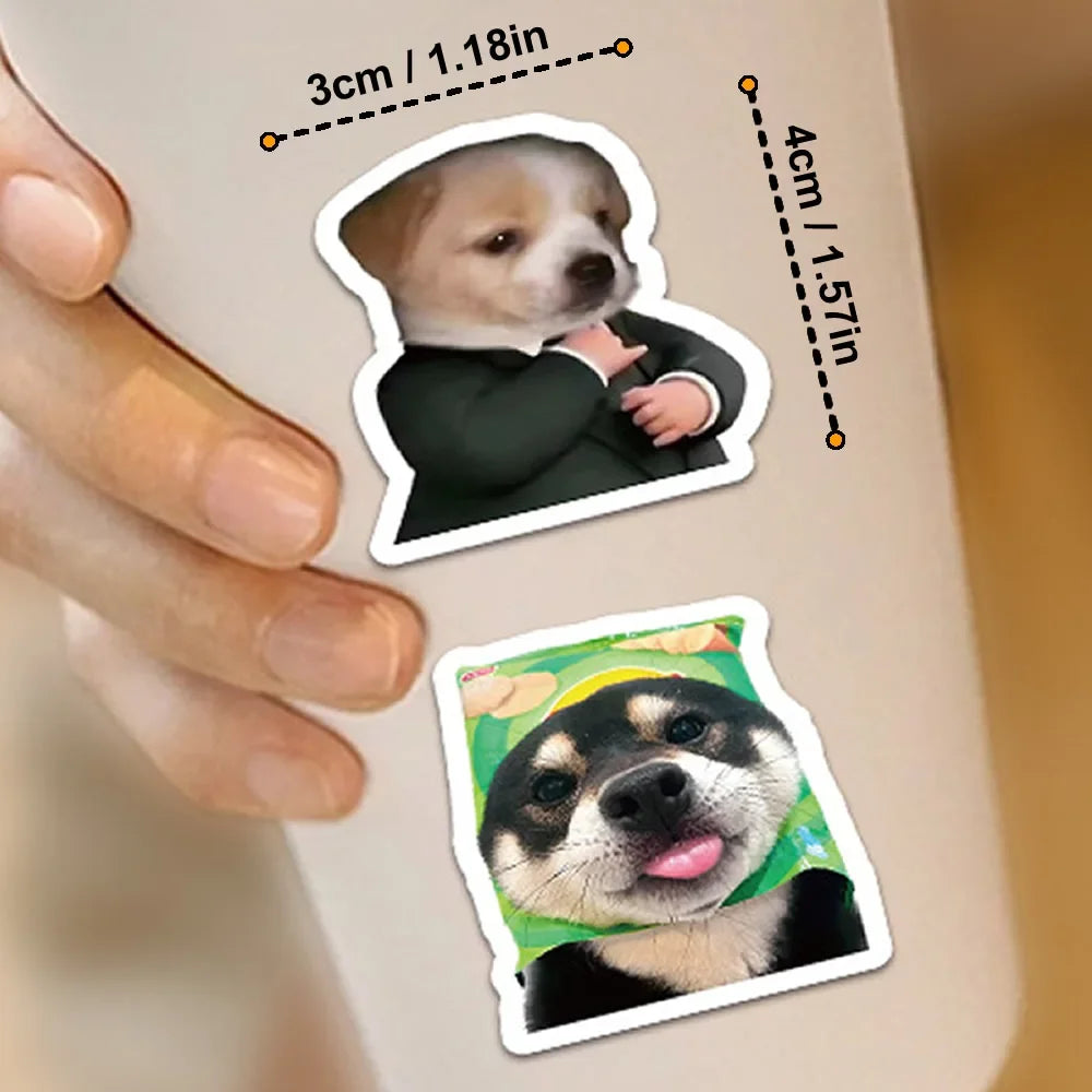 30/60/180 Funny Dogs Stickers Cartoon Cute Decals Toy Stationery Guitar Phone Bicycle Laptop Luggage Car Graffiti Kids Sticker