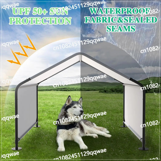 the DOGGY SUNSHADE - New Outdoor Kennel, Strengthened and Thickened Outdoor Pet Shading, Rain Shelter, Dog Tent, Sun Protection, Waterproof and Wind