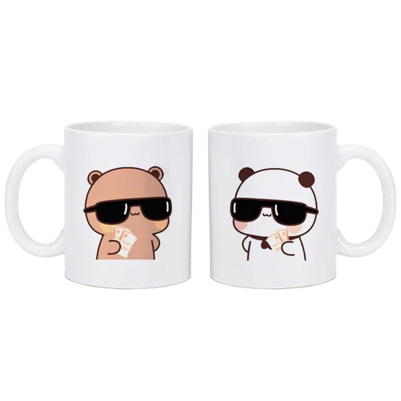 Panda Bear Bubu Dudu Coffee Milk Cup Mocha Cat Panda Bear Couple Creative Present Cute Gift Drinking Tea Cup Mugs