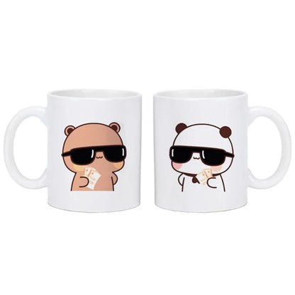 Panda Bear Bubu Dudu Coffee Milk Cup Mocha Cat Panda Bear Couple Creative Present Cute Gift Drinking Tea Cup Mugs