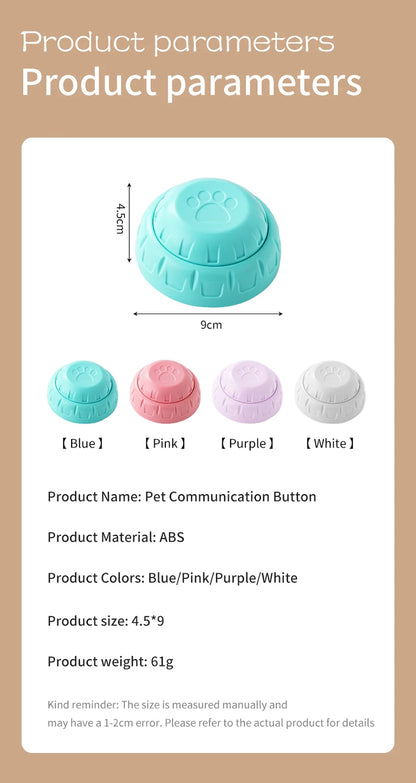 Pet Communication Button Dog Toys Recordable Pet Speaking Training Dog Talking Button Cute Claw Print Pattern Dog Accessories
