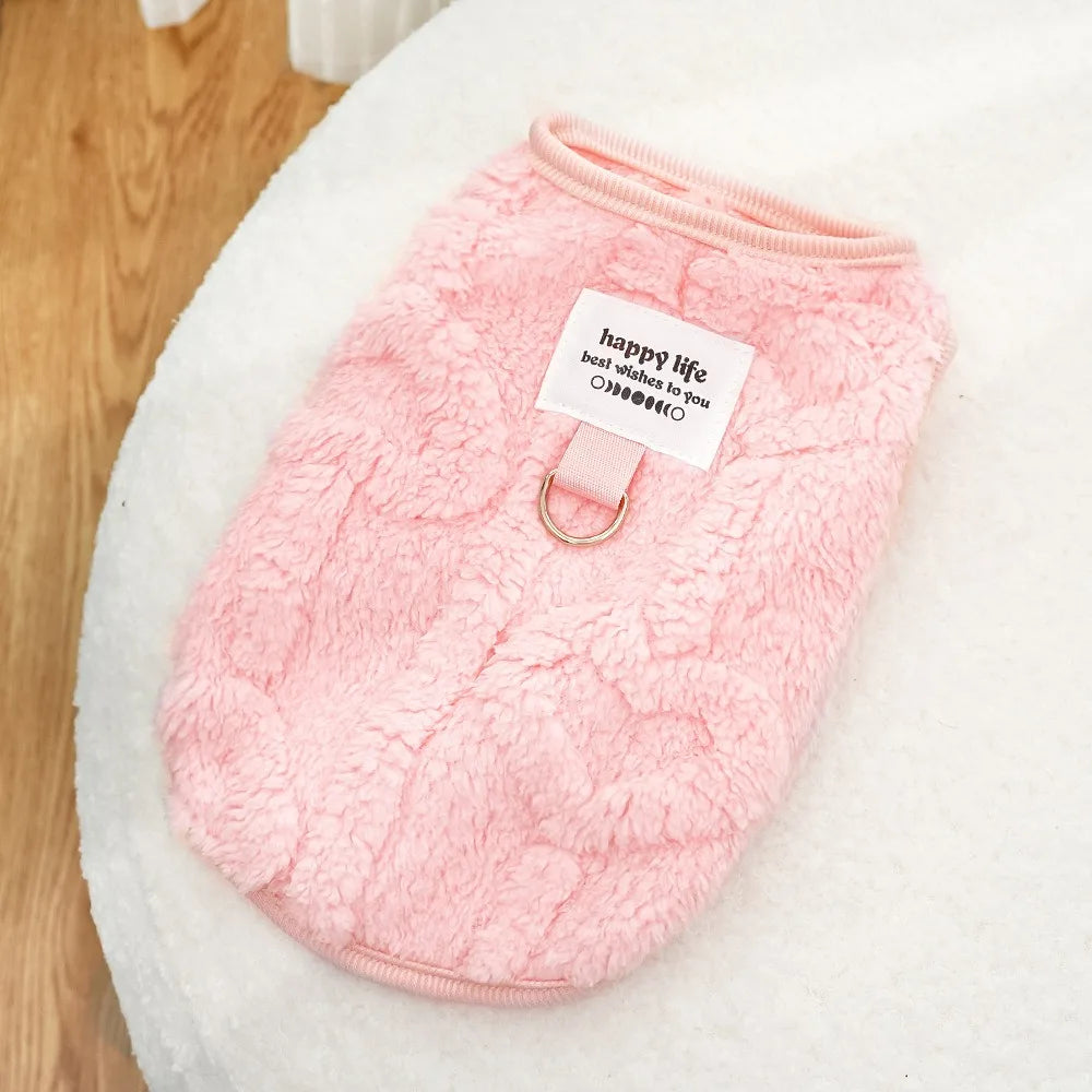 Cute Dog Winter Clothes Warm for Small Dogs Cat Outdoor Soft Cozy Fleece Jacket Vest Coat Pet Chihuahua Yorkies Corgi Ropa Perro