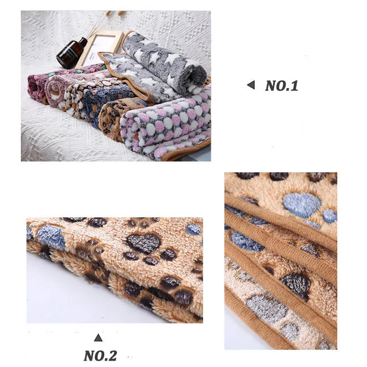 Soft And Fluffy Pet Dog Blanket Cute Star Printing Pet Mat Warm Breathable Skin Friendly Cats And Dogs Bed Blanket Pet Supplies