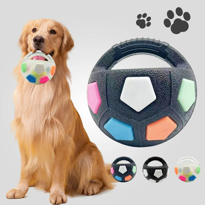 New football tennis ball shaped pet dog toys, durable teething relief to accompany outdoor training squeak toys