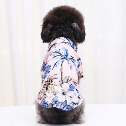 Summer Pet Dog Clothes Cool Beach Hawaiian Style Dog Cat Shirt Breathable Dog T-Shirts Chihuahua Dog Costumes Pet Puppy Clothing