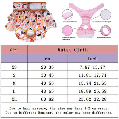 Female Dogs Diaper Washable Pets Physiological Pants Sanitary Panties Leakproof Menstrual Underwear for Small Large Dogs Shorts